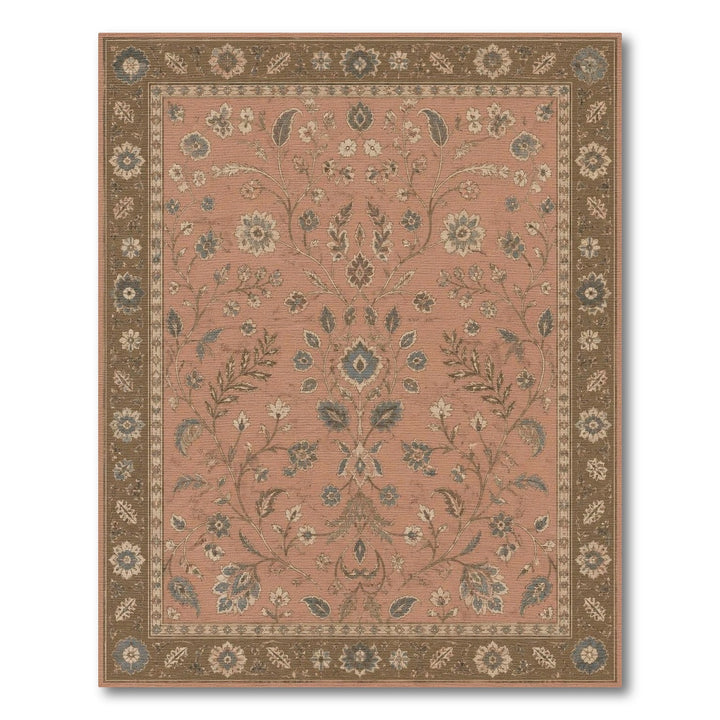 Pink Floral Vintage Area Rug