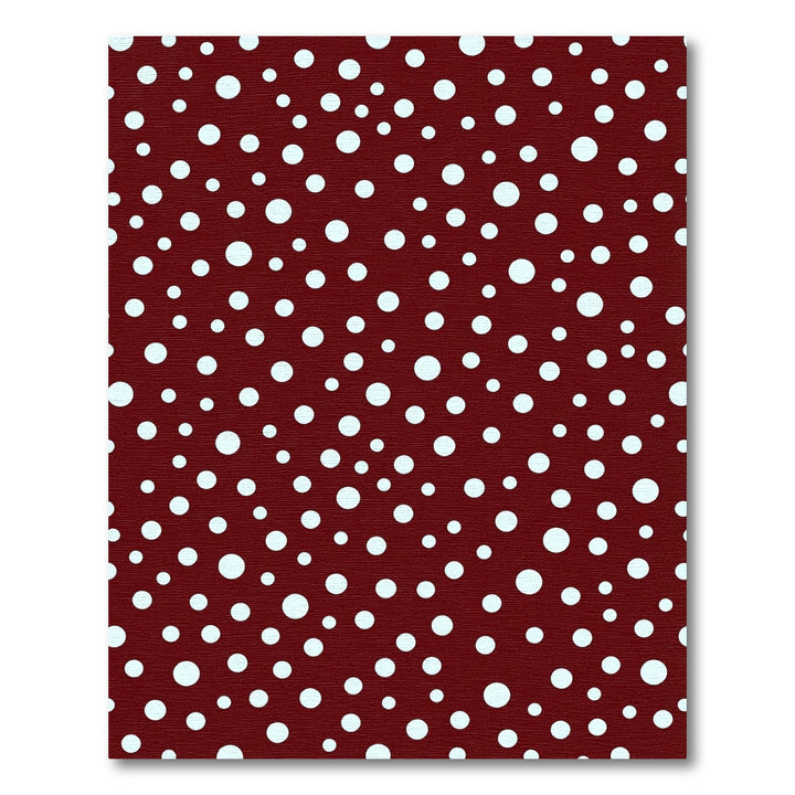 Crimson White Polka Dot Confetti Rug