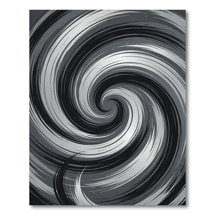 Dynamic Monochrome Vortex Rug