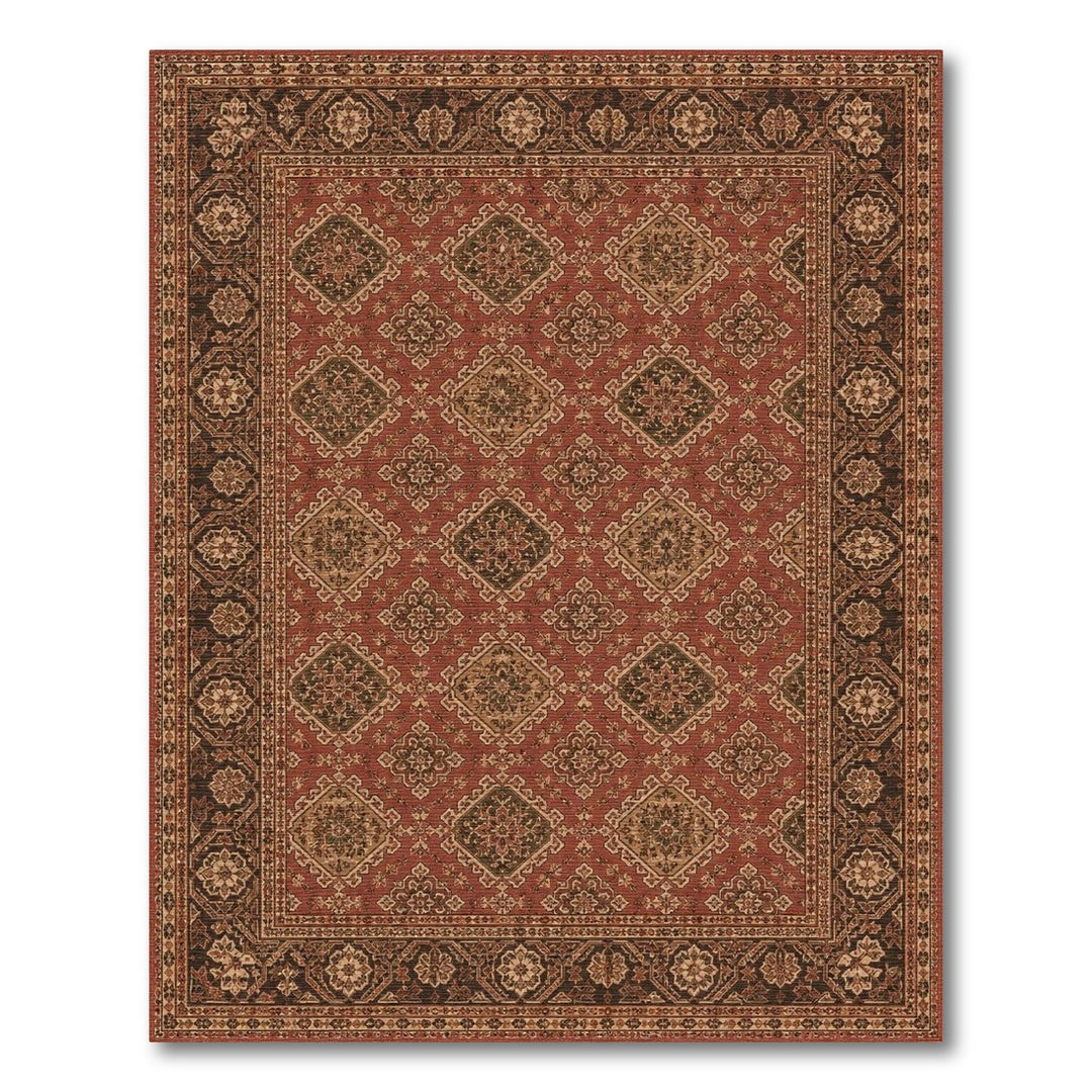 Red Persian Medallion Area Rug