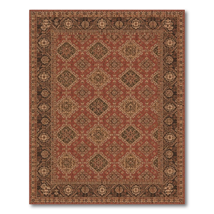 Red Persian Medallion Area Rug