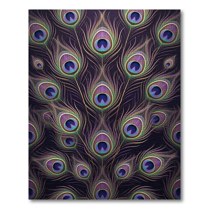 Majestic Peacock Feather Iridescent Rug