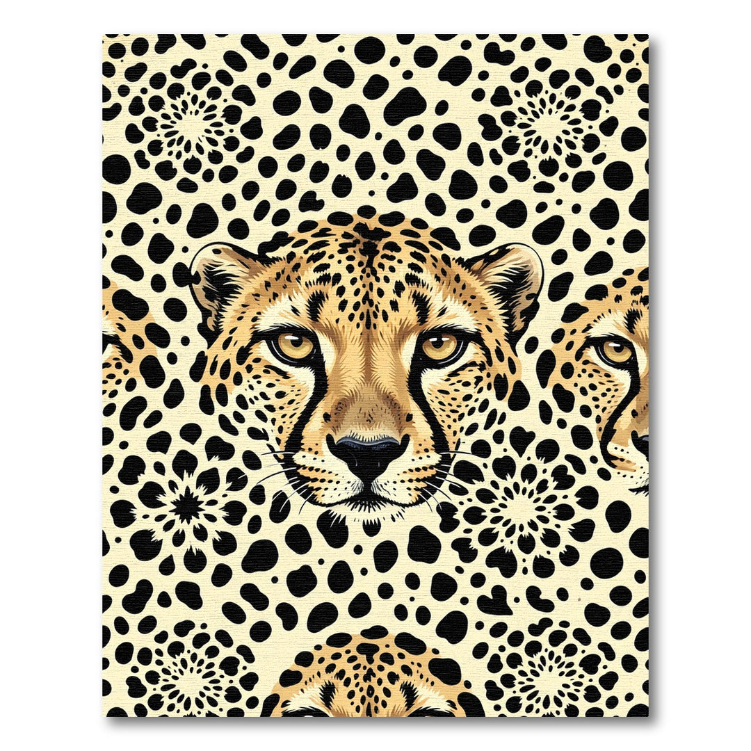 Cheetah Spots and Floral Swirl Rug