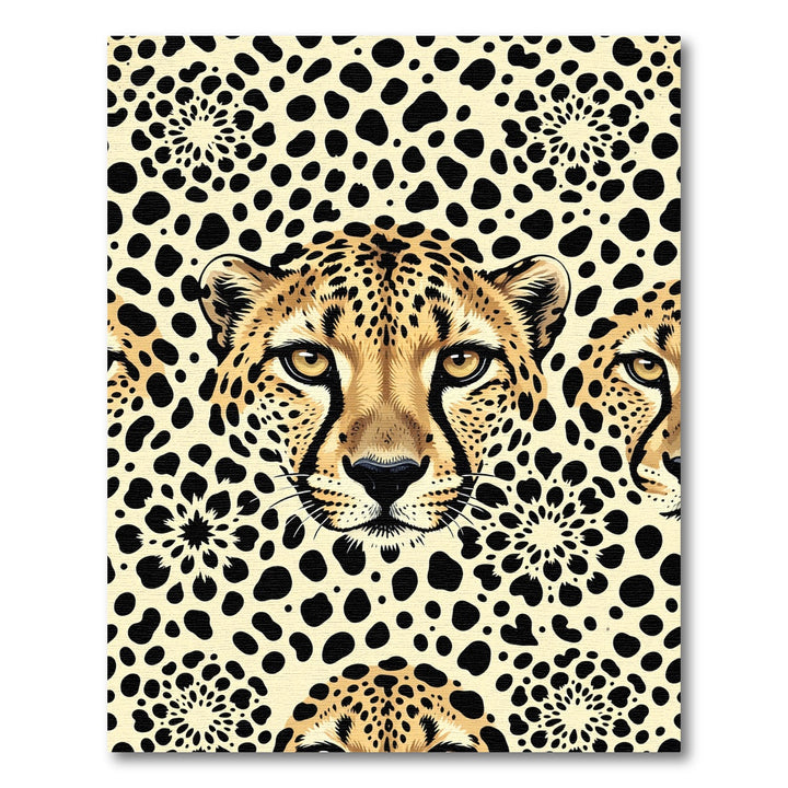 Cheetah Spots and Floral Swirl Rug