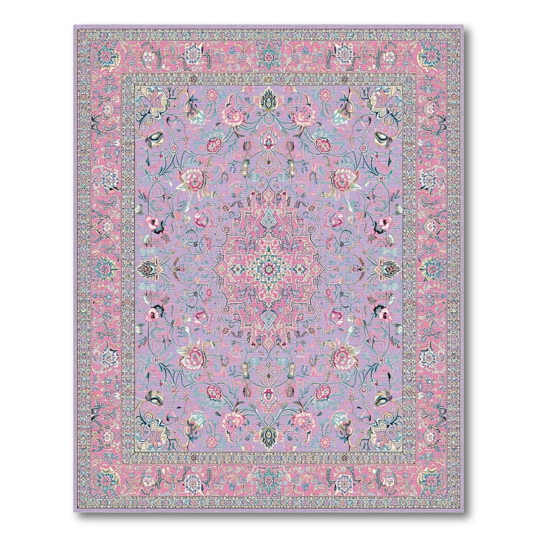 Pink Floral Vintage Area Rug