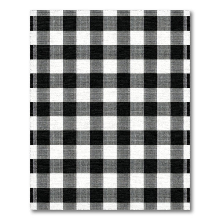 Black White Checkered Area Rug