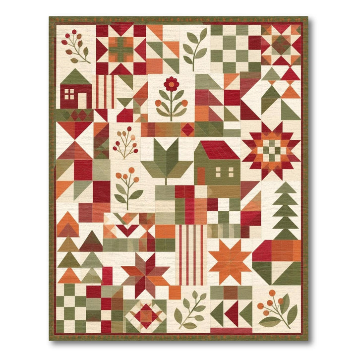 Rustic Patchwork Farmhouse Area Rug