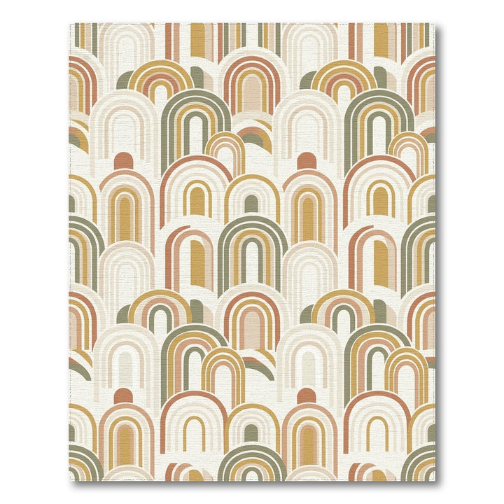 Earthy Tone Rainbow Arch Overlay Rug
