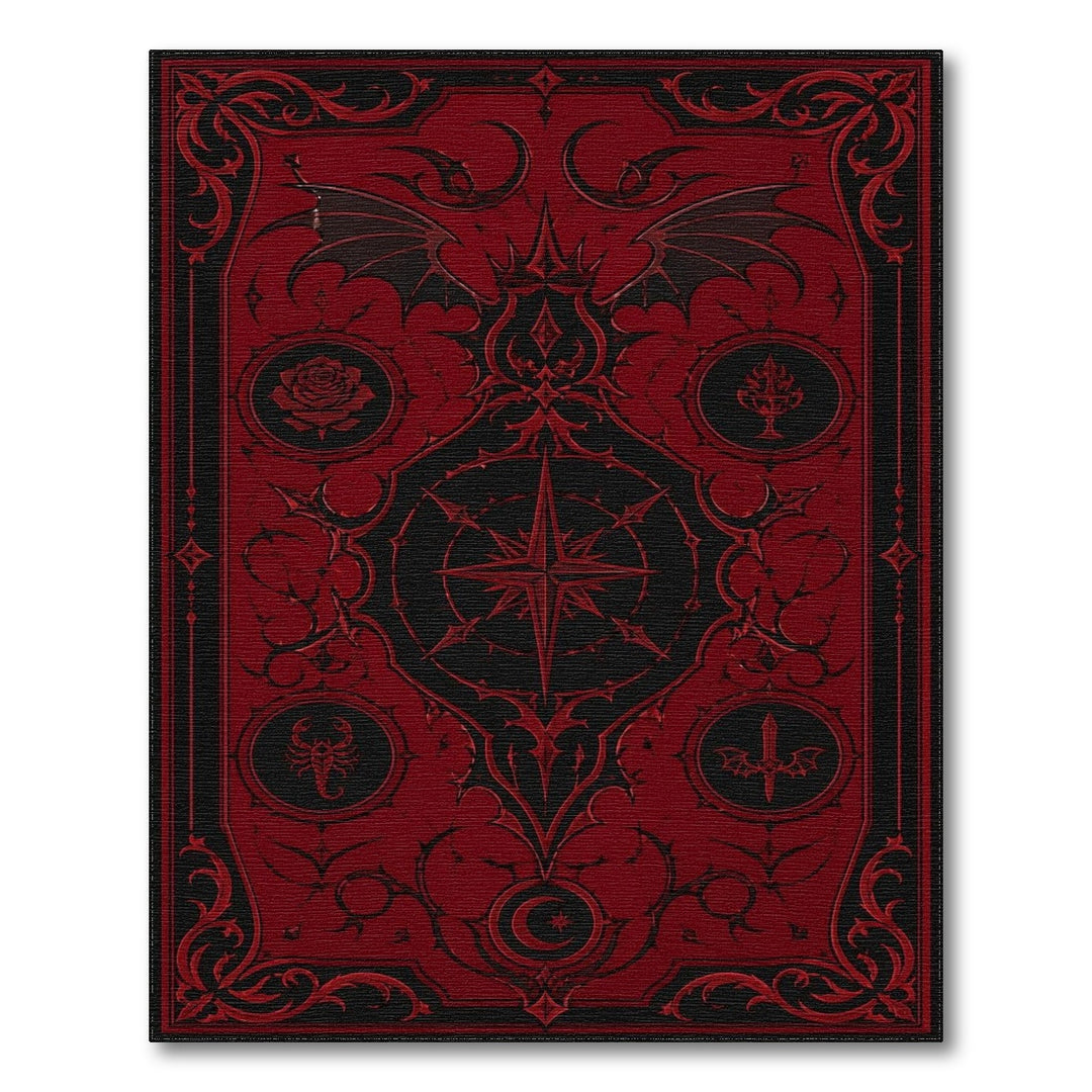 Red Mystical Medallion Heritage Area Rug