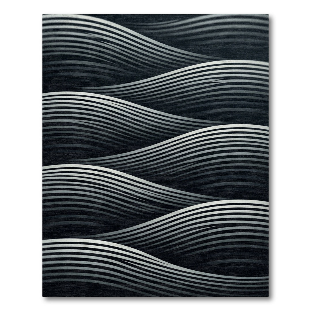 Monochromatic Wavy Stripe Rug