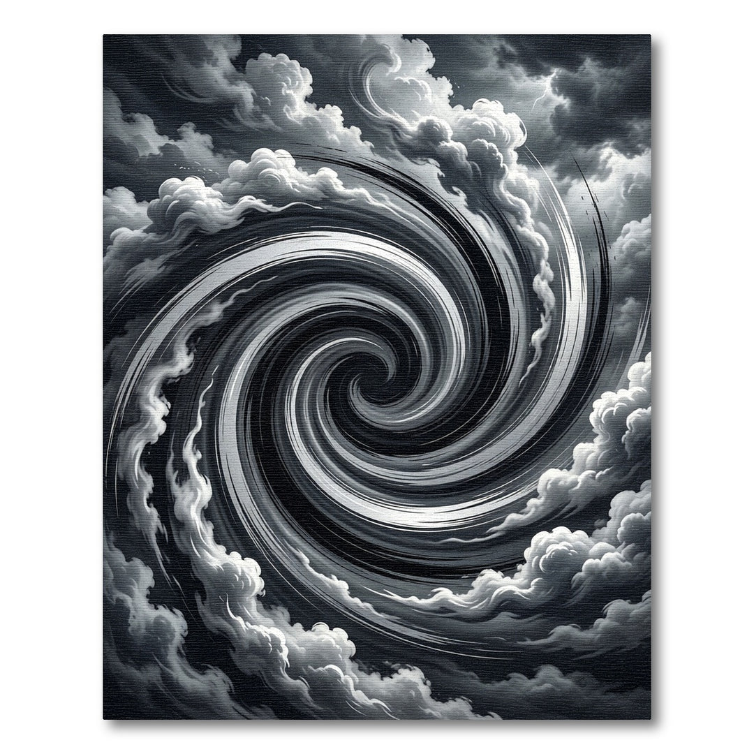 Monochromatic Spiral Vortex Cloud Rug