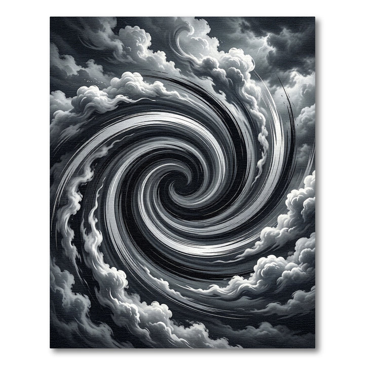 Monochromatic Spiral Vortex Cloud Rug