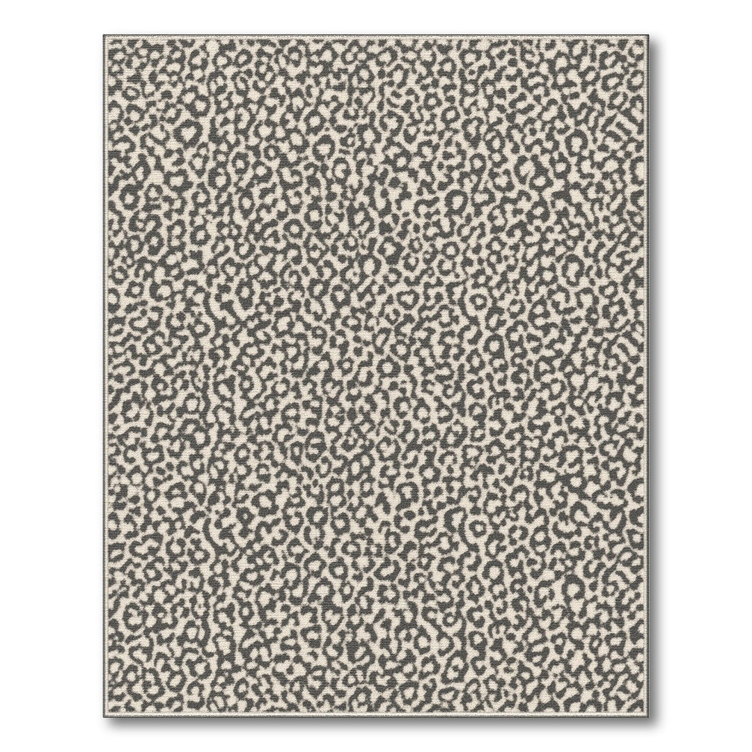 Leopard Print Beige Washable Area Rug