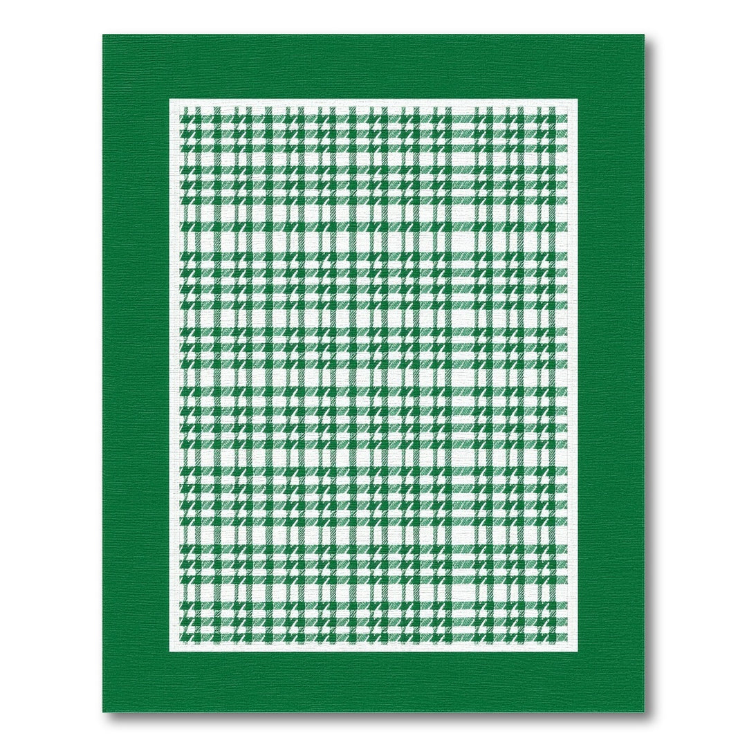 Geometric Modern Green Checkered Gingham Area Rug