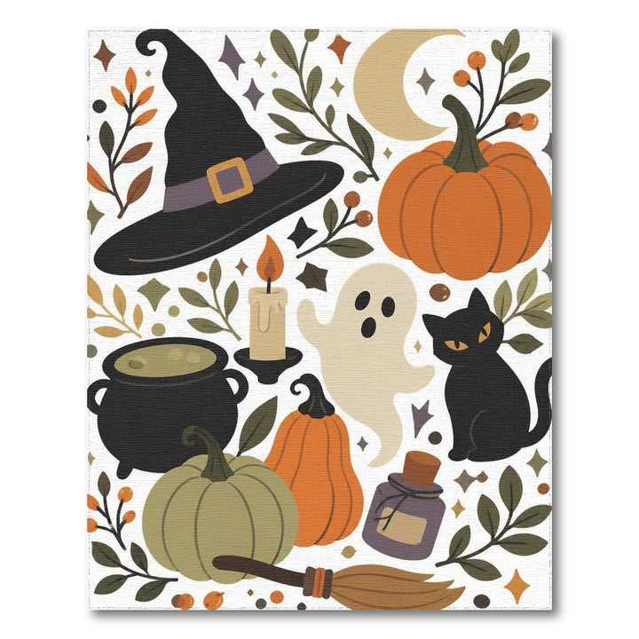 Halloween Witch Pumpkin Kids Area Rug