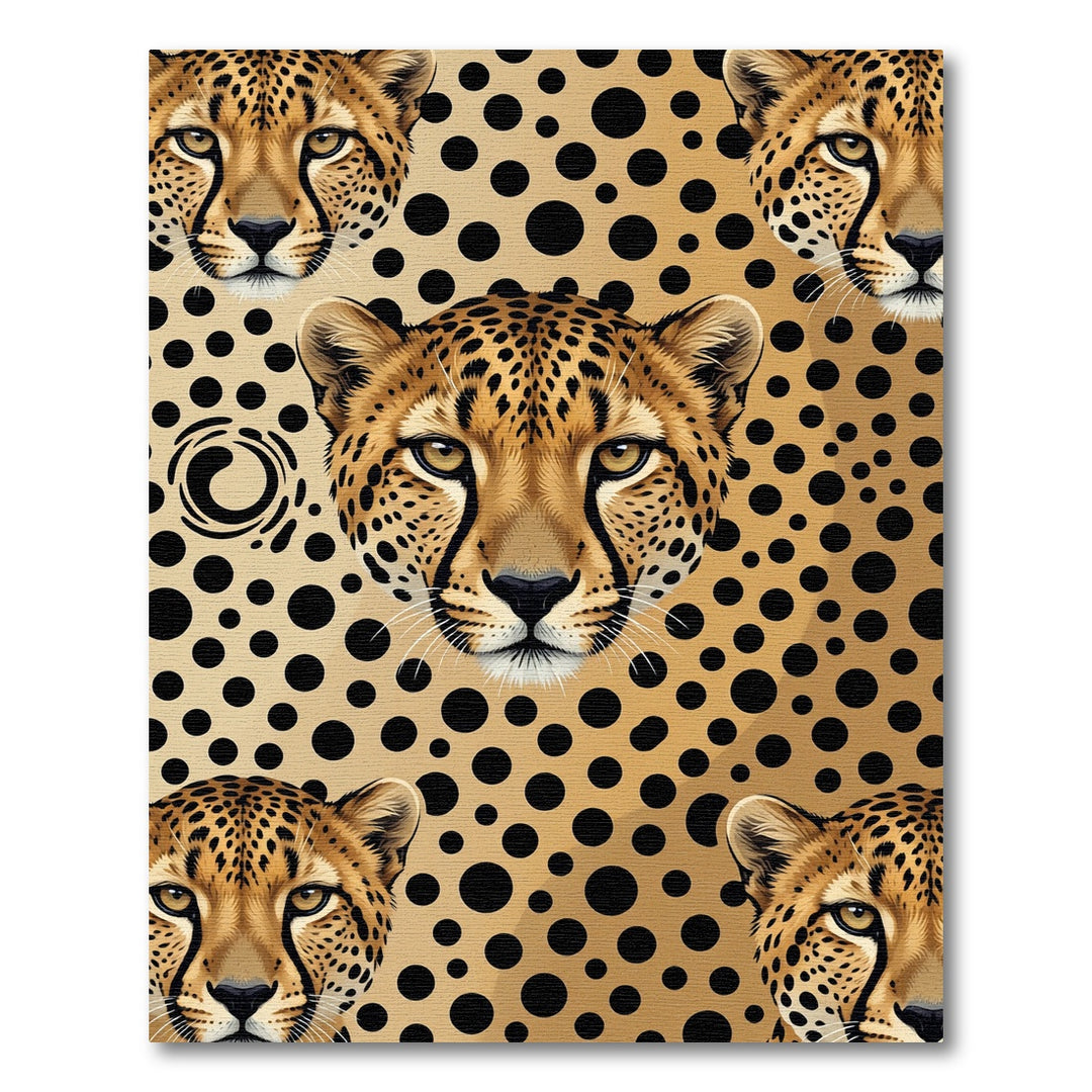 Golden Cheetah Spot Art Rug