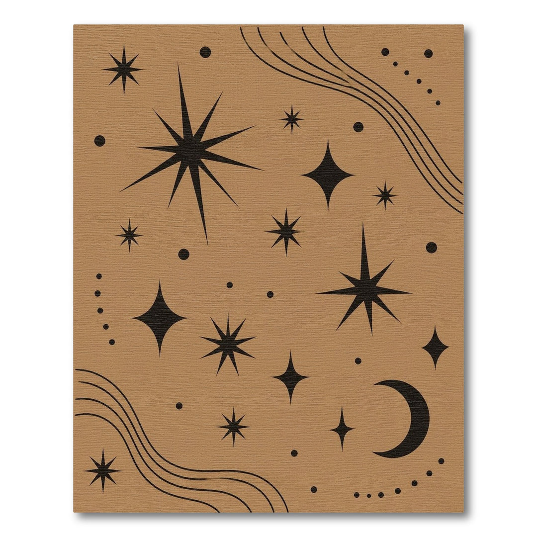 Celestial Starburst Brown Area Rug