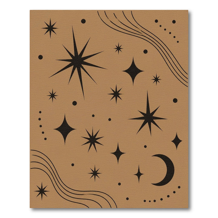 Celestial Starburst Brown Area Rug