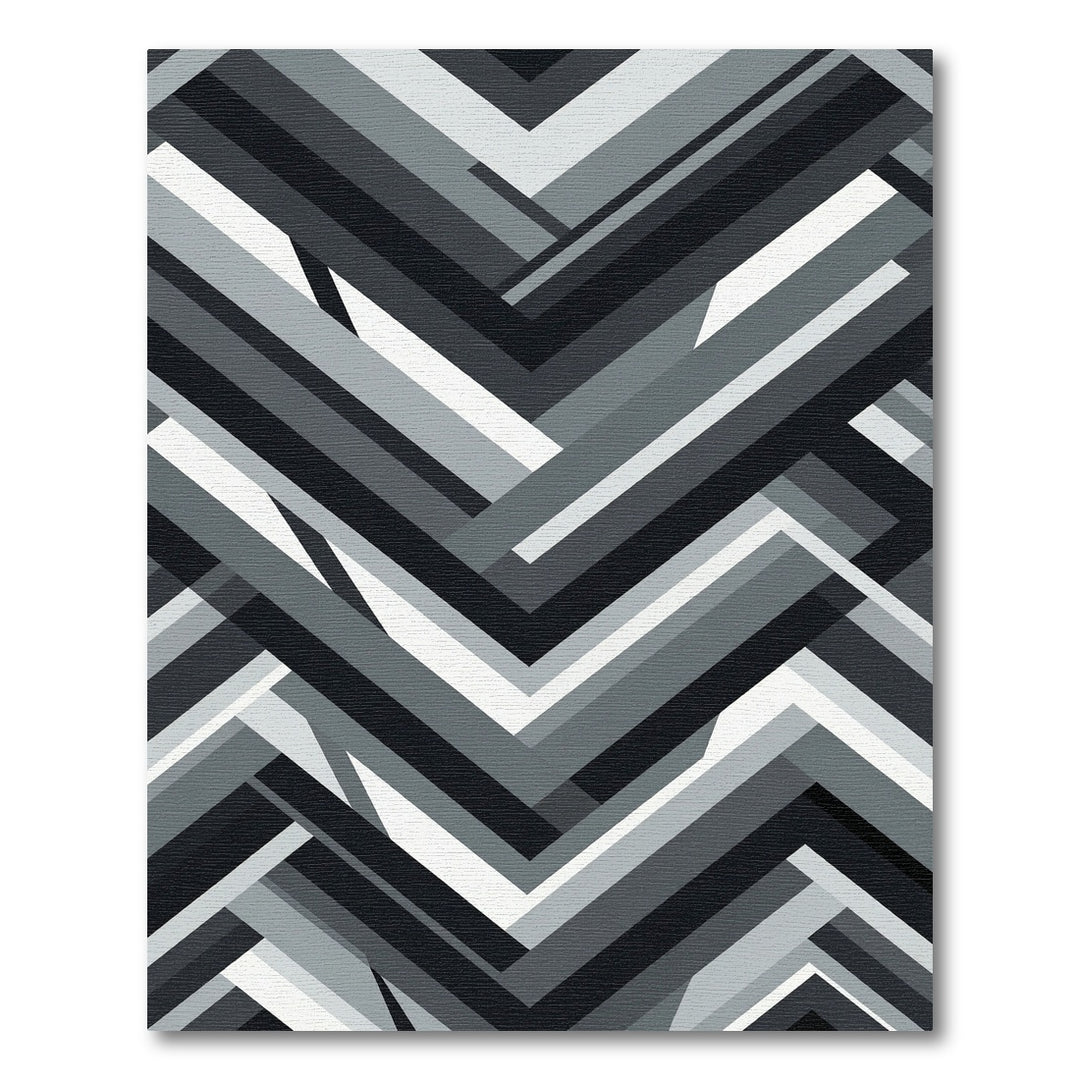 Monochromatic Chevron Stripes Rug