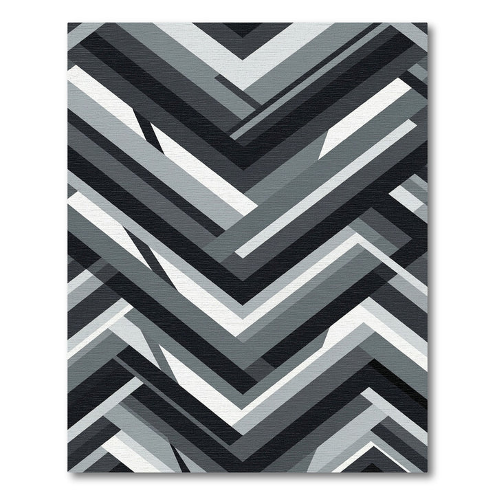 Monochromatic Chevron Stripes Rug