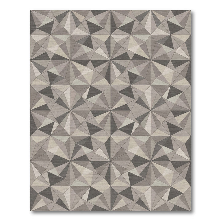 Neutral Geometric Faceted Star Rug