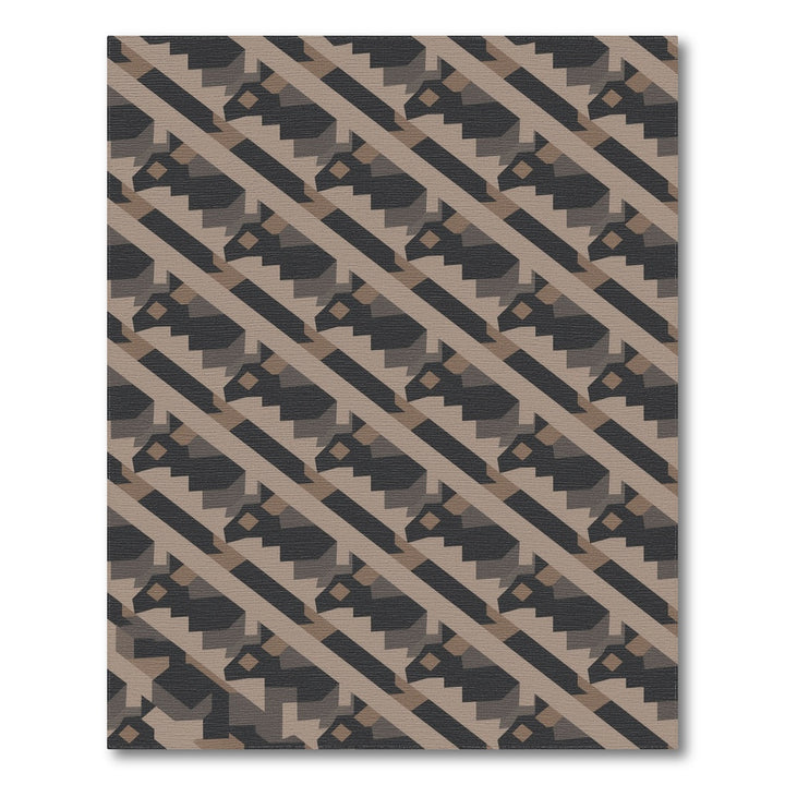 Diagonal Geometric Brown Tan Area Rug