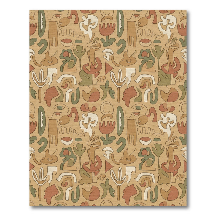Earthy Organic Abstract Art Rug