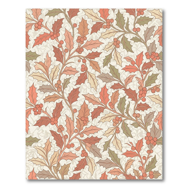 Autumn Berry Holly Botanical Tapestry Rug