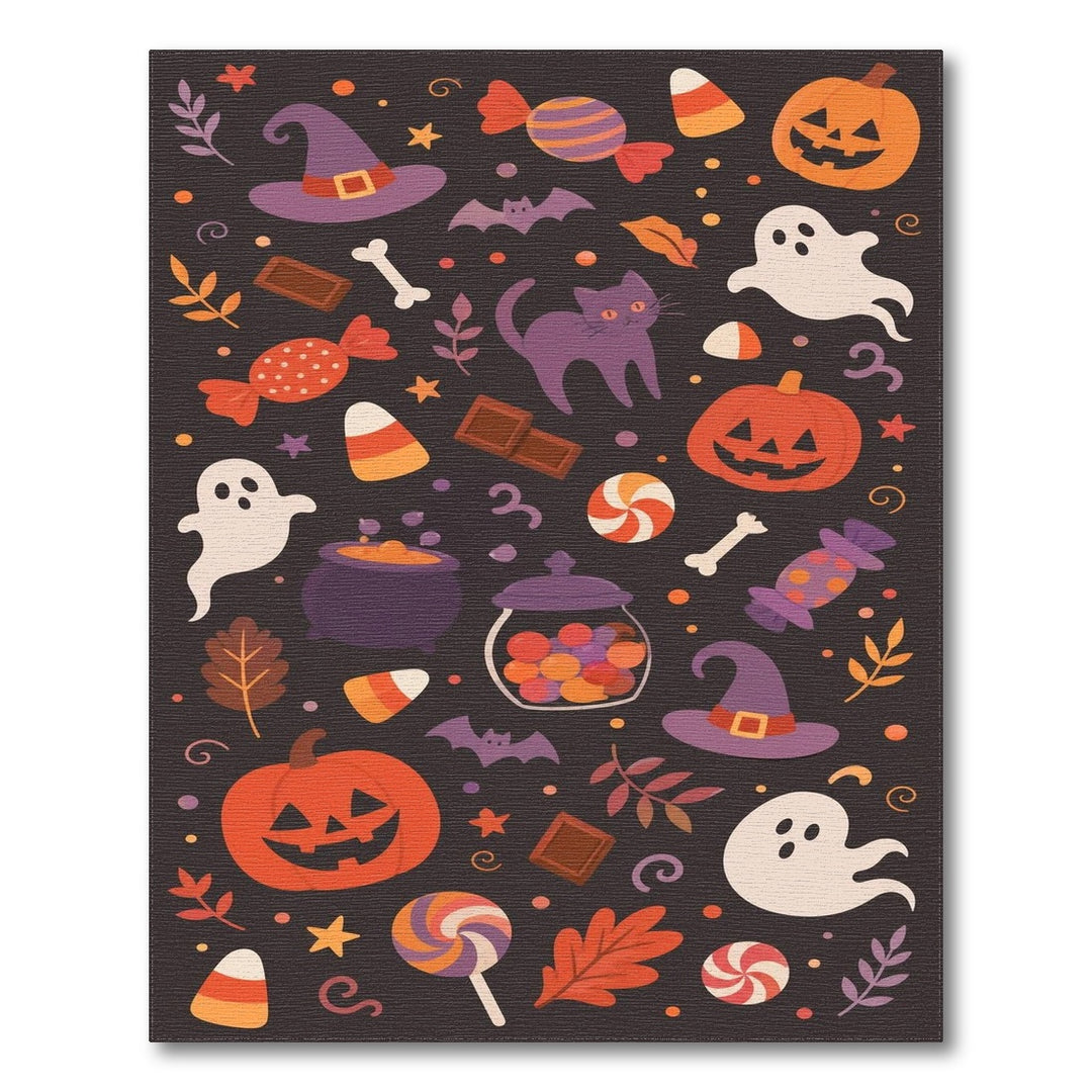 Multi-color and Patterns Halloween Kids Cartoon Area Rug