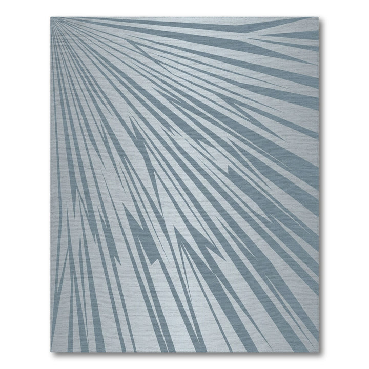 Light Blue Jagged Rays Rug