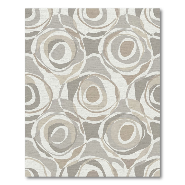 Earthy Swirl Abstract Circles Rug