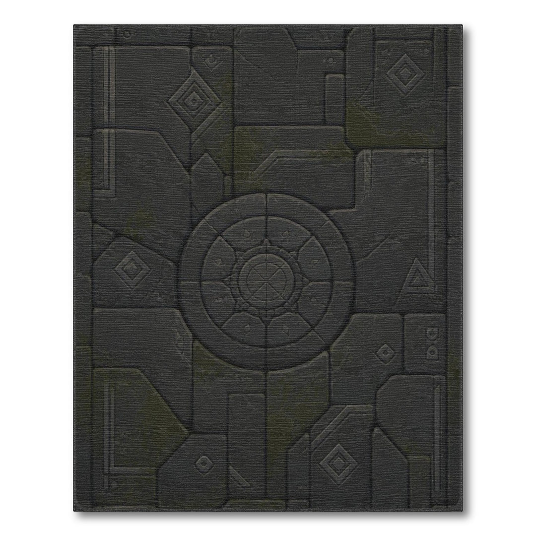 Grey Geometric Medallion Area Rug