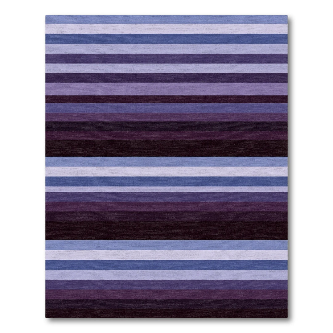 Purple Blue Gradient Horizontal Stripes Rug