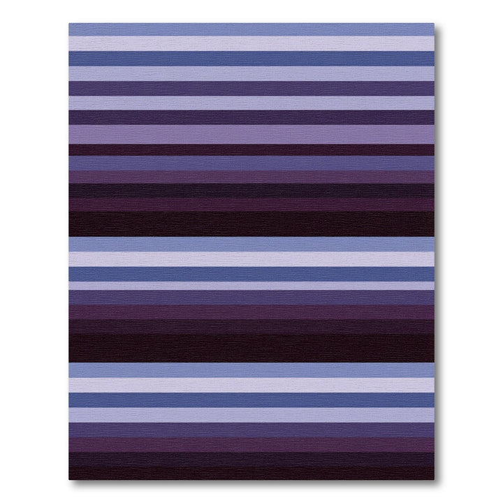 Purple Blue Gradient Horizontal Stripes Rug