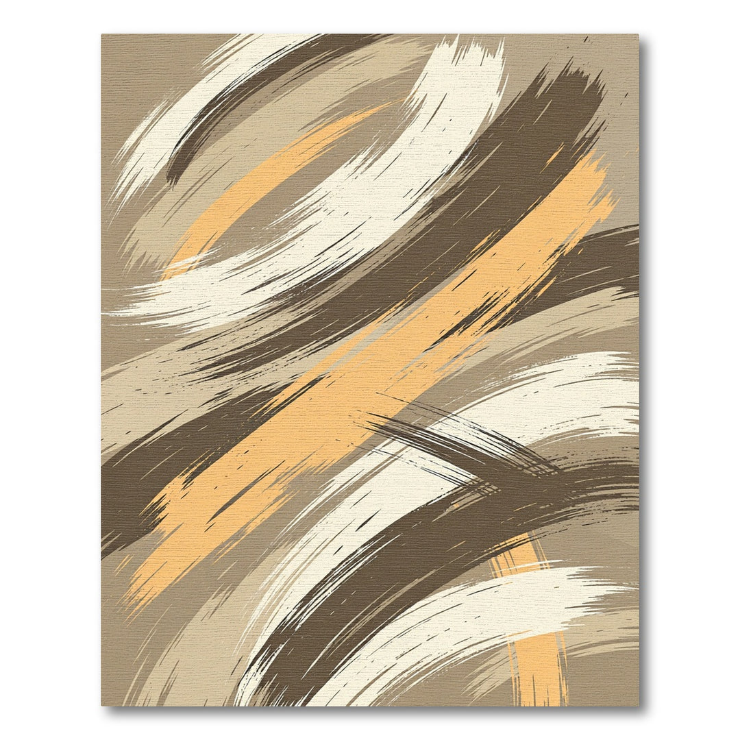 Bold Brushstroke Abstract Swirl Rug