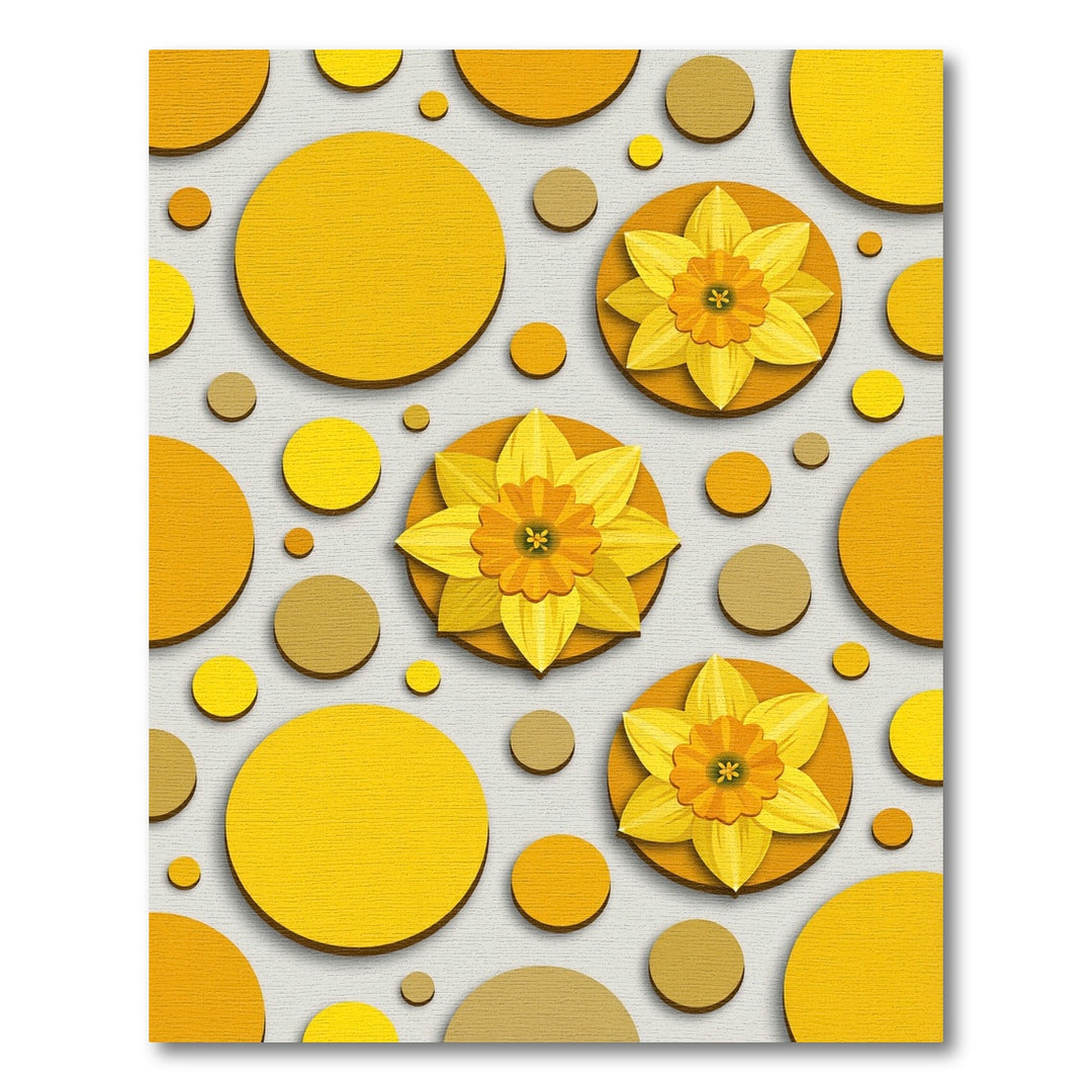 Daffodil Yellow Circles Rug