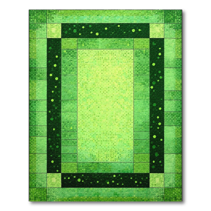Geometric Modern Green Geometric Mosaic Area Rug