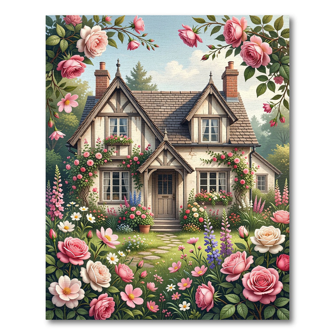 Charming Cottage Garden Rose Rug