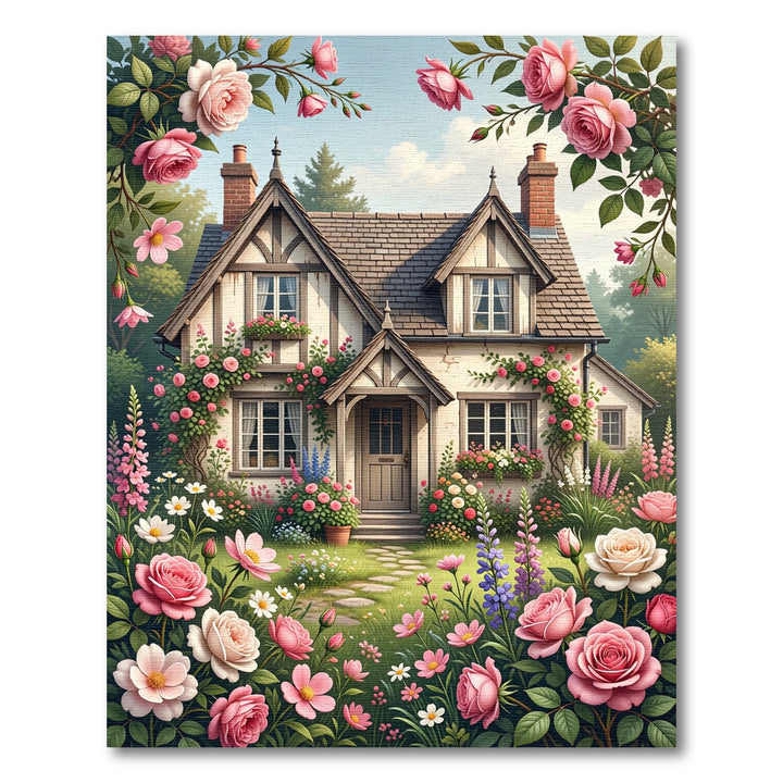 Charming Cottage Garden Rose Rug