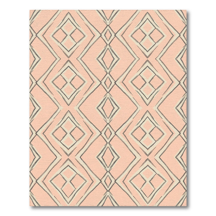 Coral Diamond Ikat Rug