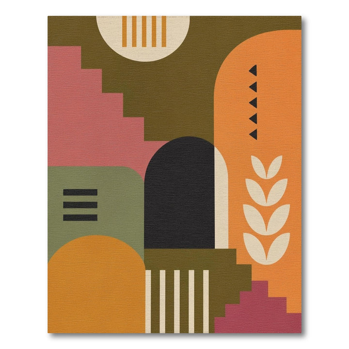 Geometric Arch Wheat Area Rug