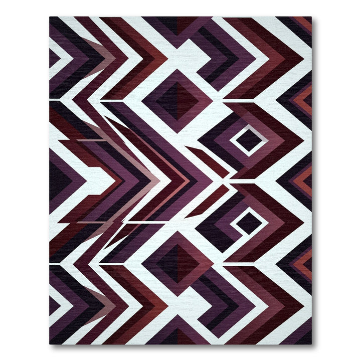 Bold Plum Chevron Diamond Rug