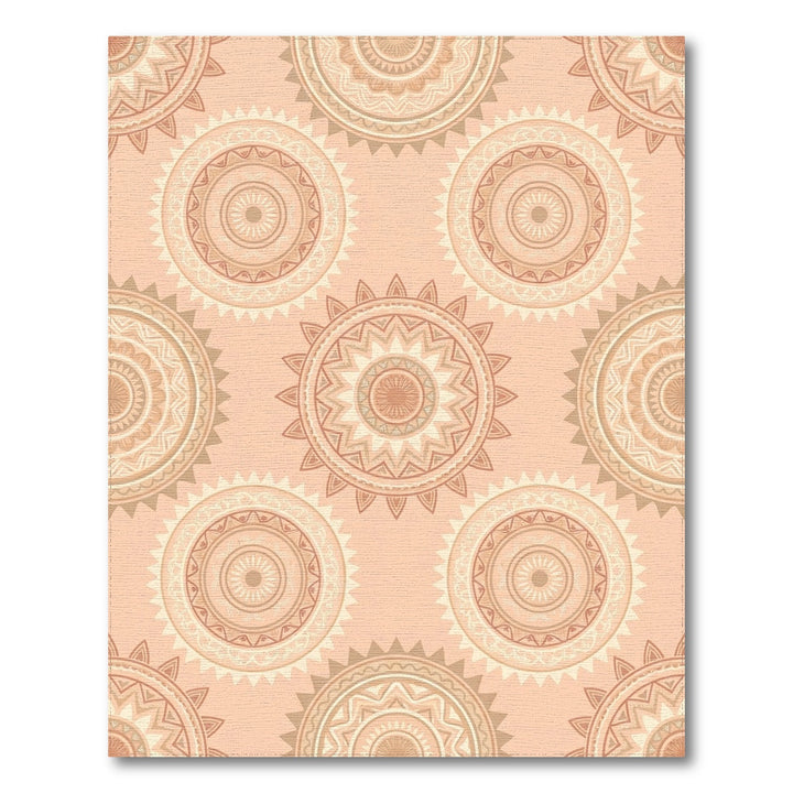 Neutral Boho Sunburst Mandala Rug