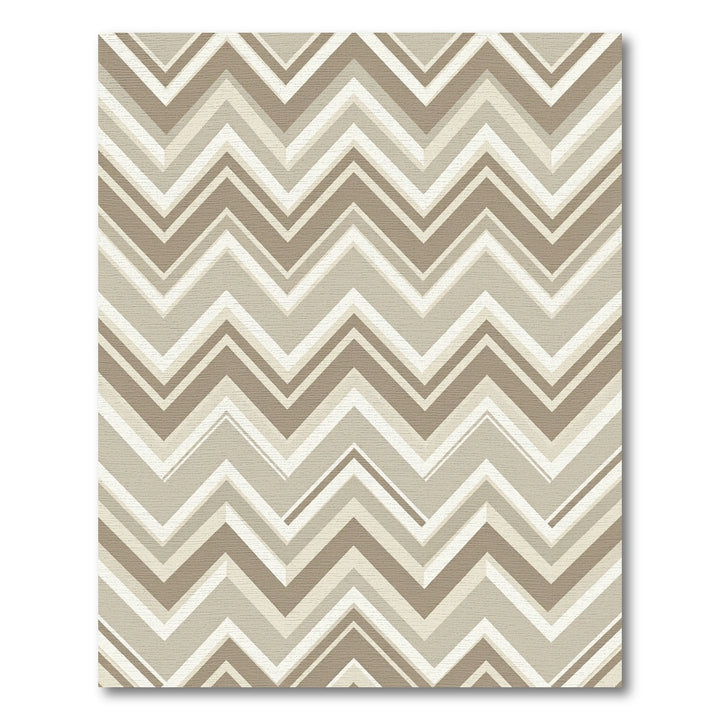 Chevron Layers Neutral Geometric Rug