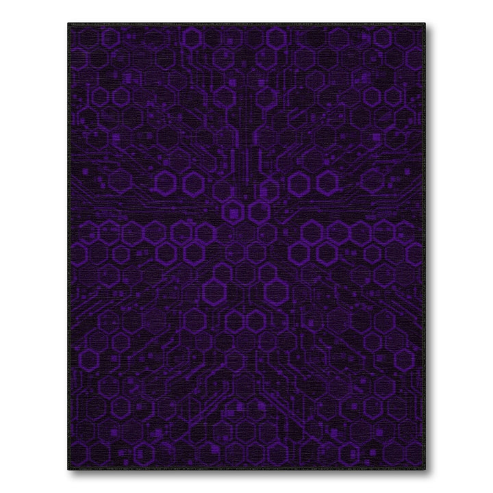 Hexagon Purple Hexagon Geometric Area Rug