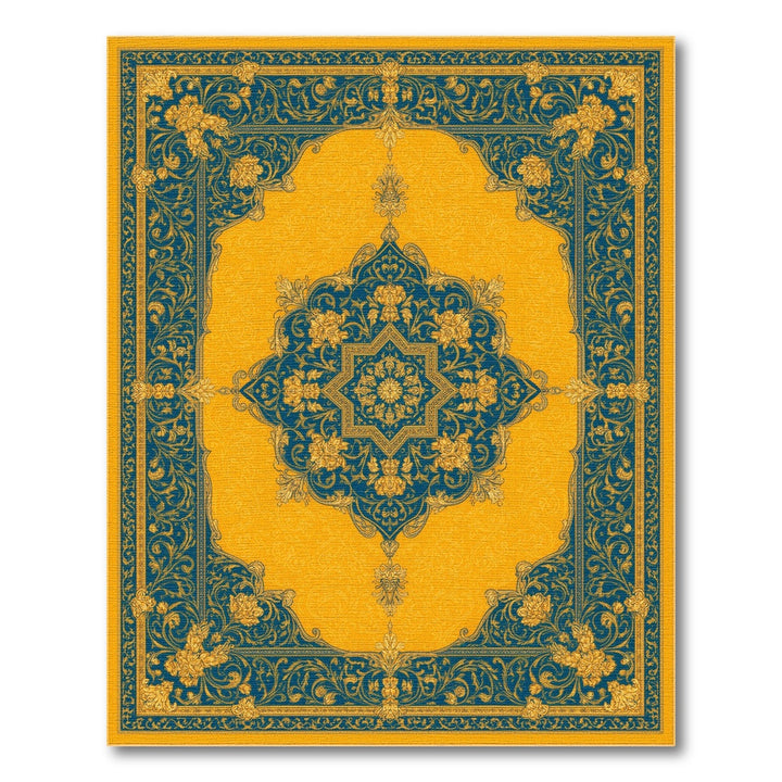 ODIKA Yellow Persian Medallion Area Rug