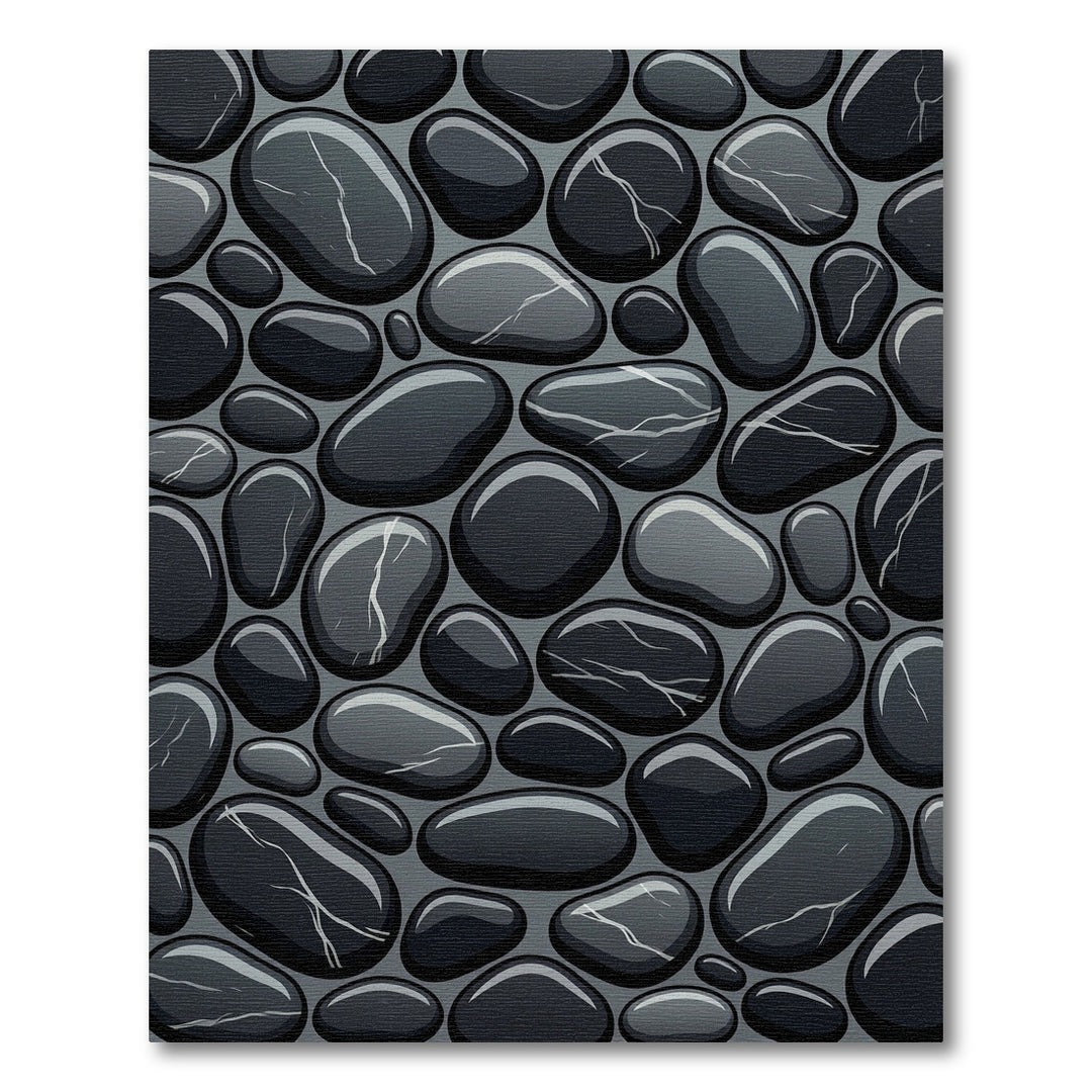 Dark Gray Natural Stone Layout Rug