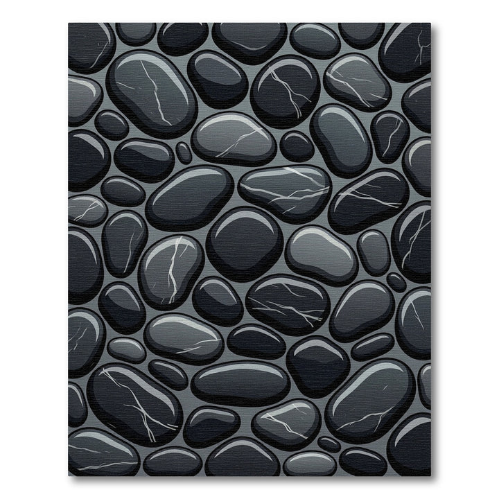 Dark Gray Natural Stone Layout Rug