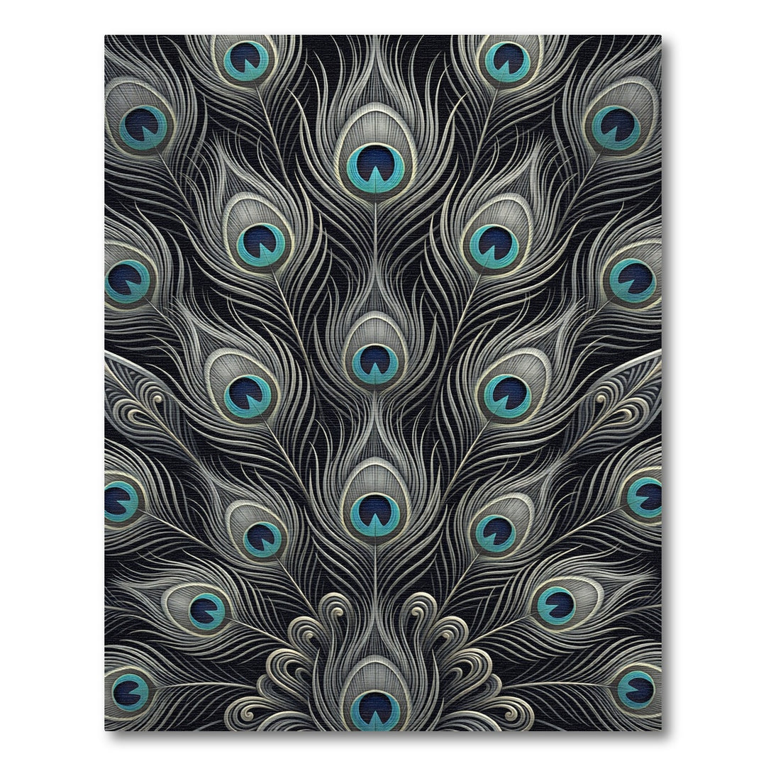 Elegant Peacock Feather Teal Eye Rug