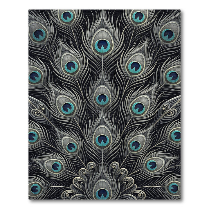 Elegant Peacock Feather Teal Eye Rug